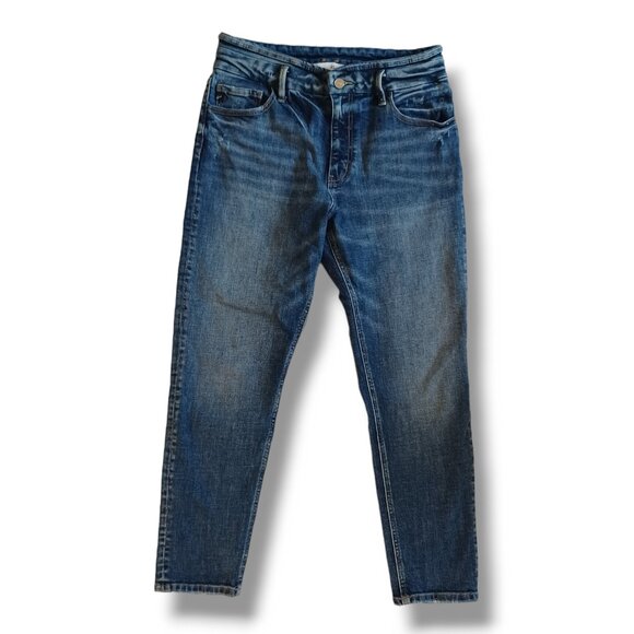 Kancan Jeans Mom Fit Highrise Slim Stretch Dark Wash Distressed Size 11/29 - Picture 1 of 13